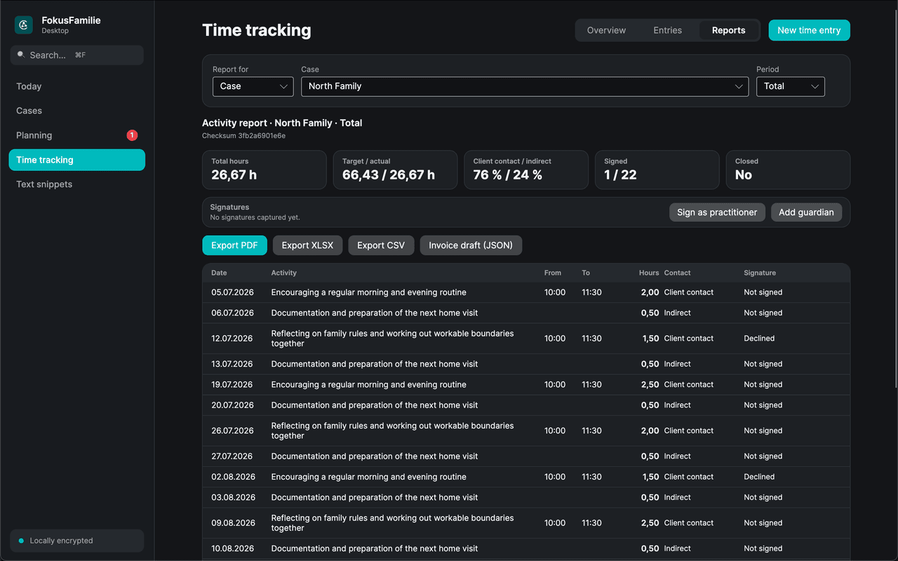 Export, reports and privacy cleansing